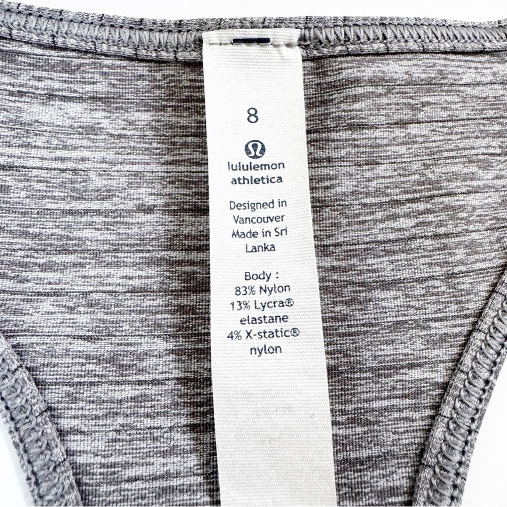 Lululemon Cool Racerback Long Length Gray Size 8 NEW? - Picture 9 of 10
